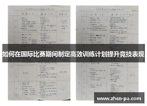 如何在国际比赛期间制定高效训练计划提升竞技表现